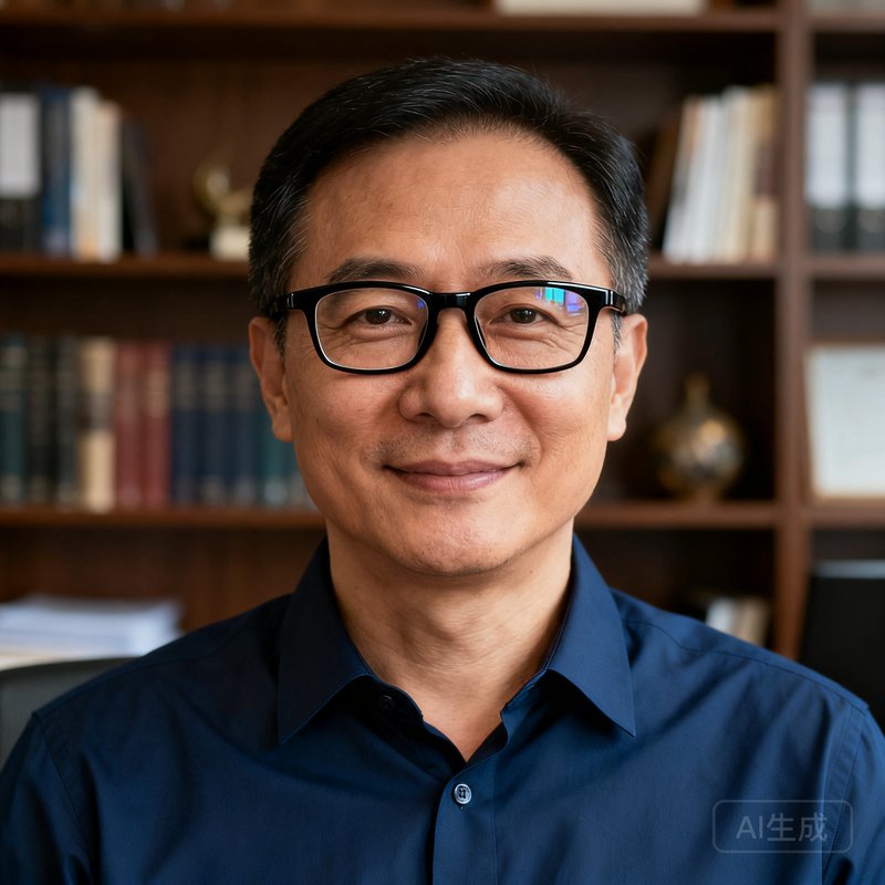 zoty中欧创始人兼CEO张明远的专业肖像照，40岁左右男性，戴着黑框眼镜，身着深蓝色商务衬衫，背景是办公室书架